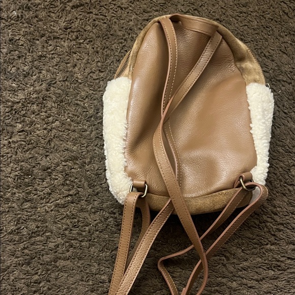 UGG Tan and Cream Plush Backpack - Picture 3 of 7